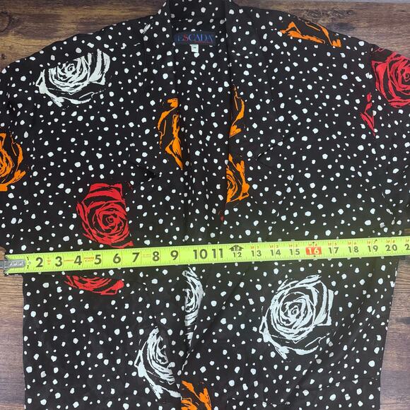 Escada Women’s 100% Silk Blazer Style Slit Top Size FR36 US4 - Picture 4 of 13